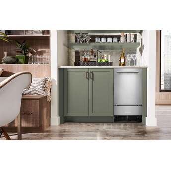 KitchenAid 18 Inch Freestanding/Built-In Undercounter Clear Ice Maker with 35 lbs. Ice Storage Capacity, Drop-Down Door, PrintShield™ Finish, Fully Flush Installation, Self-Cleaning Cycle, Filter-Ready, Built-In Drain Pump System, and Max Ice: PrintShield™ Stainless Steel — thumbnail 4